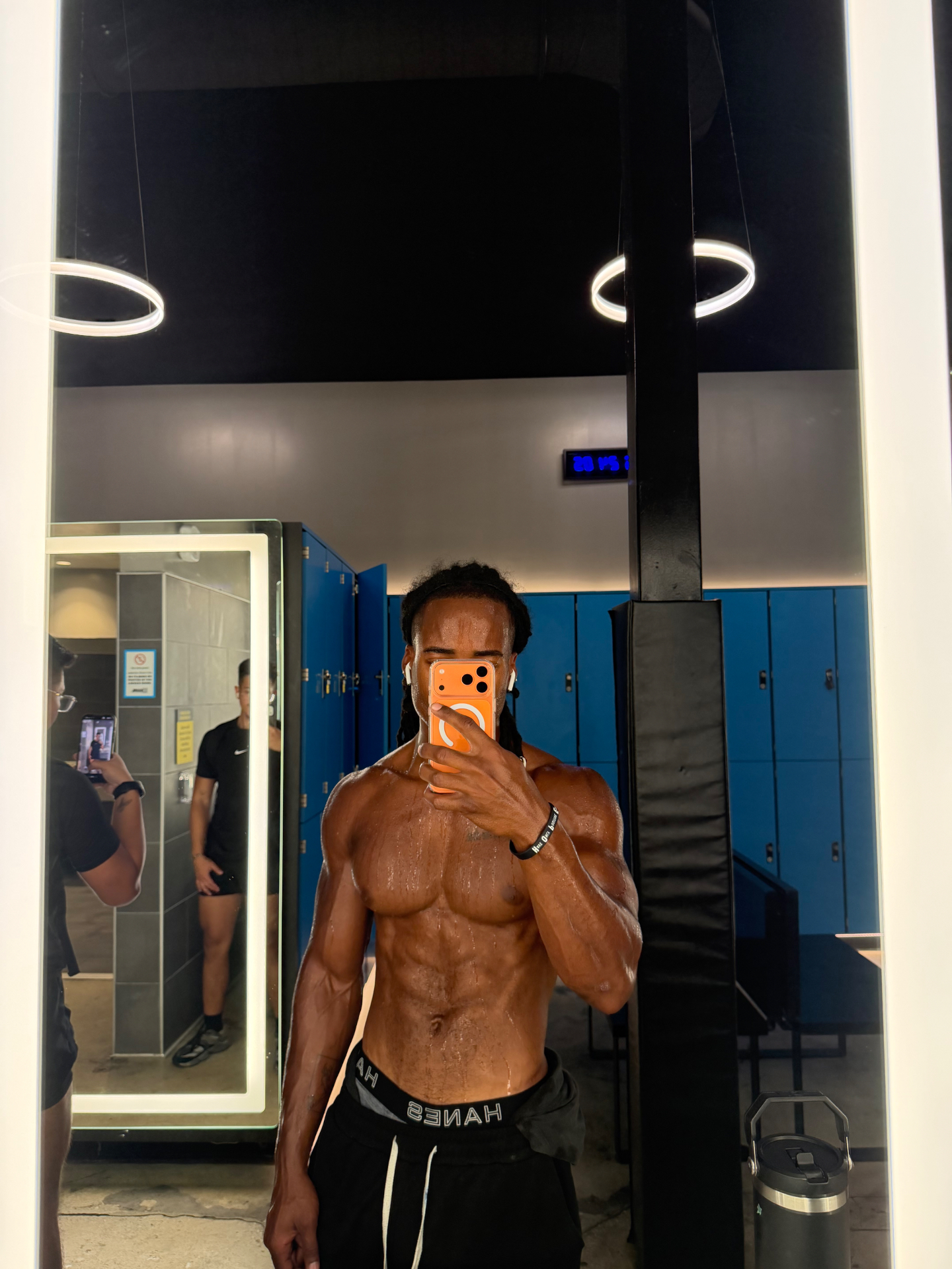 Nate training in the gym